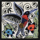 Mexican Talavera Tile Hummingbirds